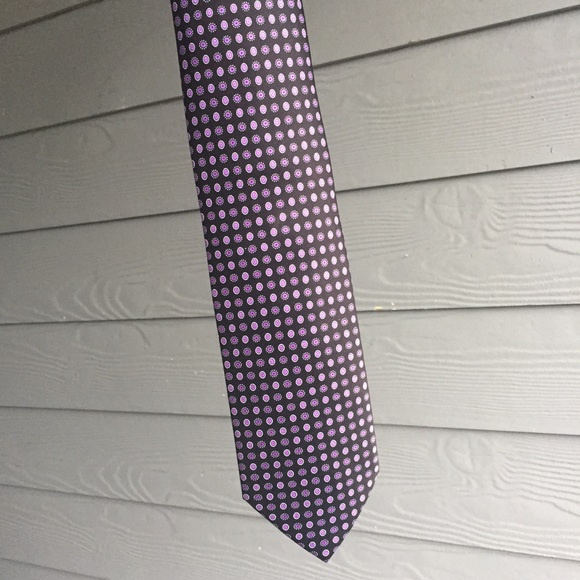 Sold! Current Luxury Brioni Purple Microdot Tie - Picture 2 of 8